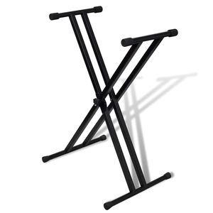 Support de clavier r&eacute;glable double barre en X