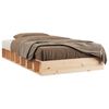 vidaXL Cadre de lit sans matelas 140x190 cm bois massif