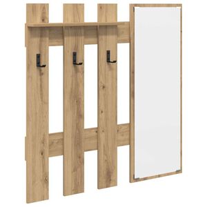 vidaXL Porte-manteau mural Ch&ecirc;ne artisanal 100 x 10 x 100 cm