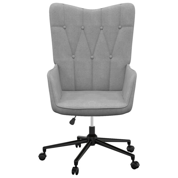 vidaXL Chaise de relaxation Gris clair Tissu