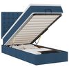 vidaXL Cadre de lit ottoman avec matelas bleu 90x190 cm tissu