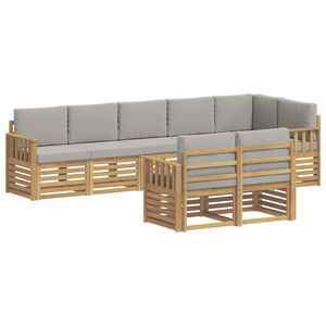 vidaXL Ensemble de canap&eacute;s d'ext&eacute;rieur 8 pcs Blanc et gris clair