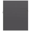 vidaXL Ensemble de meubles de bain 2 pcs Gris brillant Agglom&eacute;r&eacute;