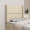 vidaXL Oreille de t&ecirc;te de lit Cr&egrave;me 80 x 16 x 4 cm tissu