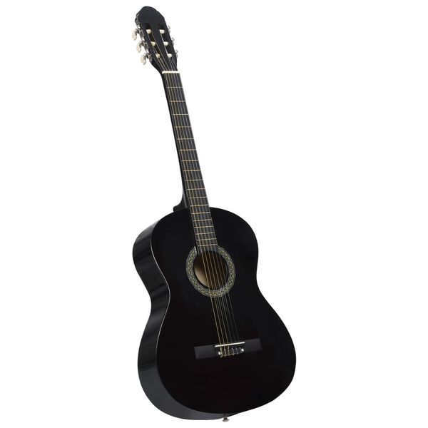 vidaXL Guitare classique avec sac pour d&eacute;butants Noir 4/4 39"