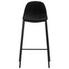vidaXL Chaises de bar lot de 4 noir tissu