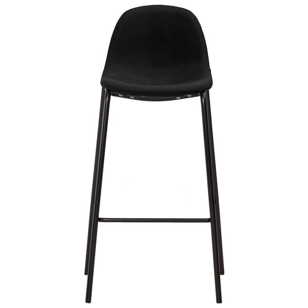 vidaXL Chaises de bar lot de 4 noir tissu
