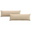vidaXL Coussins de canap&eacute; 2 pc tissu Cr&egrave;me 120 x 40 cm