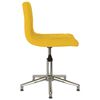 vidaXL Chaises pivotantes &agrave; manger lot de 4 jaune moutarde velours