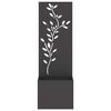 vidaXL &Eacute;cran de confidentialit&eacute; de jardin Floral Noir 50 x 140 cm