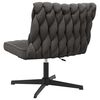 vidaXL Chaise pivotante de bureau gris fonc&eacute; boucl&eacute; comme laine tissu