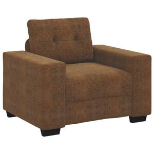 vidaXL Fauteuil Marron 100 cm Simili daim
