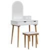 vidaXL Ensemble de Coiffeuse FAUSKE 4 pcs Blanc 76 x 50 x 143 cm
