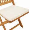 vidaXL Chaise pliante avec coussin 2 pcs Blanc 49 x 57.5 x 92cm