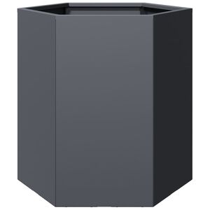 vidaXL Jardini&egrave;re anthracite hexagone 46x40x45 cm acier