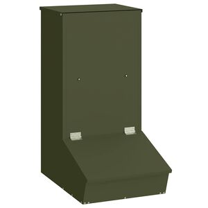 vidaXL Distributeur de porcs Vert olive 55 x 38 x 76 cm 20 kg
