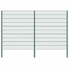 vidaXL Panneau de cl&ocirc;ture avec poteaux en fer 349 x 200 cm Vert