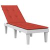 vidaXL Coussin de chaise longue rouge m&eacute;lang&eacute; (75+105) x 50 x 4 cm tissu