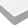 vidaXL Sommier à lattes de lit avec matelas Gris clair 80x200 cm Tissu