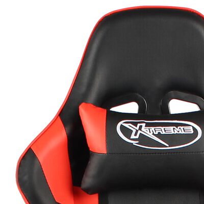 vidaXL Chaise de jeu pivotante avec repose-pied Rouge PVC