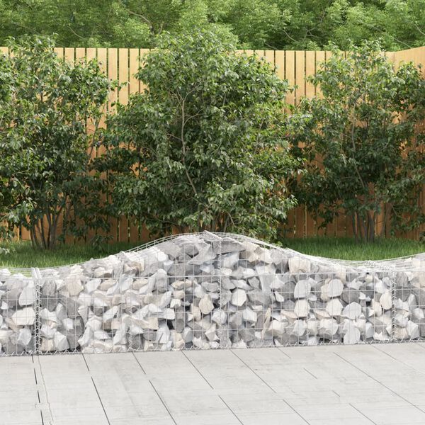 vidaXL Paniers &agrave; gabions arqu&eacute;s 6 pcs 200x50x40/60 cm fer galvanis&eacute;