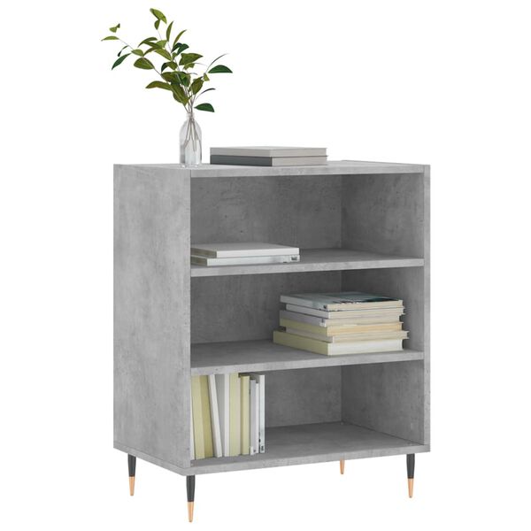 vidaXL Buffet gris b&eacute;ton 57x35x70 cm bois d'ing&eacute;nierie