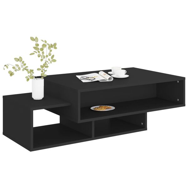vidaXL Table basse Noir 105x55x32 cm Bois d’ingénierie