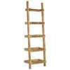 vidaXL &Eacute;tag&egrave;re &agrave; &eacute;chelle Marron 75x37x205 cm Bois de manguier solide