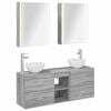 vidaXL Ensemble d'armoire de salle de bain 5 pcs Sonoma gris