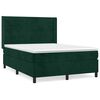 vidaXL Sommier &agrave; lattes de lit et matelas Vert fonc&eacute; 140x200cm Velours