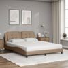 vidaXL Lit avec matelas Zadar cappuccino 160x200 cm similicuir