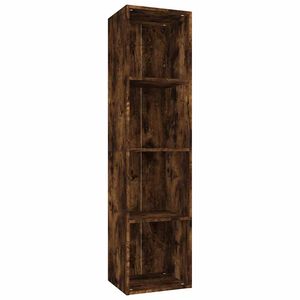 vidaXL Biblioth&egrave;que/Meuble TV Ch&ecirc;ne fum&eacute; 36x30x143cm Bois d'ing&eacute;nierie
