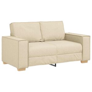 vidaXL Canap&eacute; 2 places Cr&egrave;me 160x78x84 cm Tissu