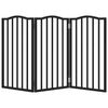 vidaXL Barri&egrave;re pour chien pliable 3 panneaux noir bois de peuplier