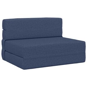 vidaXL Canap&eacute;-lit pliable Bleu 70 x 72 x 60 cm Tissu