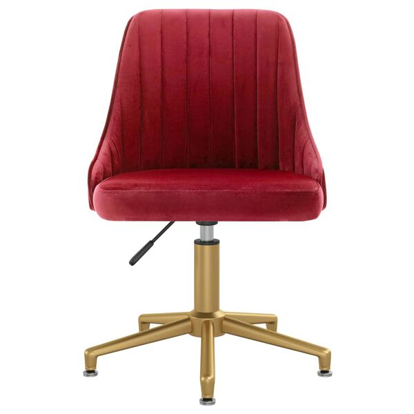 vidaXL Chaises &agrave; manger pivotantes lot de 6 rouge bordeaux velours