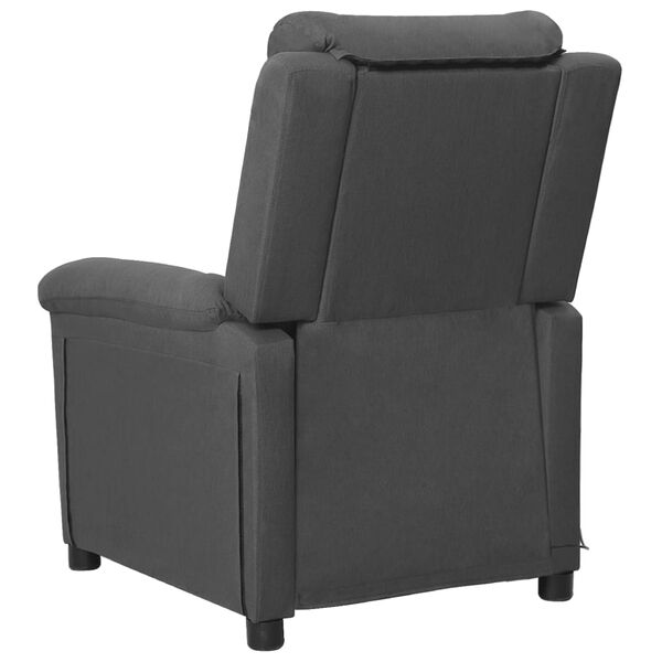 vidaXL Fauteuil de massage Gris foncé Tissu
