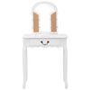 vidaXL Coiffeuse et tabouret Blanc 65x36x128 cm Bois de paulownia MDF