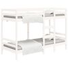 vidaXL Lit superpos&eacute; sans matelas blanc 75x190 cm bois de pin massif