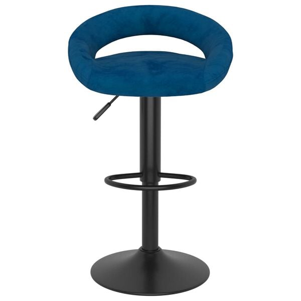 vidaXL Tabourets de bar lot de 2 bleu velours