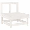 vidaXL Canapés centraux de jardin 2 pcs blanc bois de pin massif