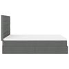 VidaXL Cadre de lit ottoman avec matelas gris fonc&eacute; 140x190 cm tissu