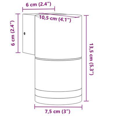 vidaXL Appliques murales extérieur 2 pcs aluminium moulé sous pression