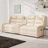vidaXL Fauteuil de massage inclinable et porte-gobelet 4 places crème