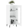vidaXL Buffet Blanc brillant 34,5x34x90 cm Bois d'ing&eacute;nierie