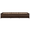 vidaXL Cadre de lit sans matelas ch&ecirc;ne marron 75x190cm bois ing&eacute;nierie