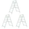 vidaXL Treillis de jardin pour plantes grimpantes 3 pcs forme A acier