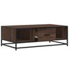vidaXL Table basse chêne marron 100x57x35cm bois d'ingénierie et métal
