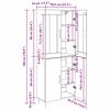 vidaXL Haut Armoire Bois Ancien 69,5 x 34 x 180 cm Bois d'ing&eacute;nierie