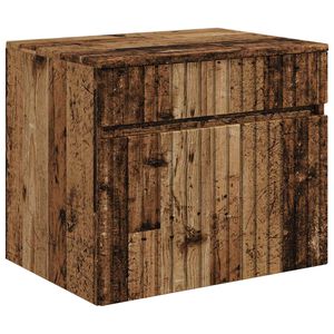 vidaXL Cabinet de Salle de Bain Mural Bois ancien 59 x 44,5 x 50 cm